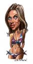 Cartoon: Britt Ekland (small) by Ian Baker tagged mary,goodnight,britt,ekland,james,bond,golden,gun,bikini,caricature,girl