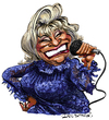 Cartoon: Celia Cruz (small) by Ian Baker tagged celia cruz salsa singer jazz mambo latin tropical tito puente vocalist ian baker caricature cartoon illustration