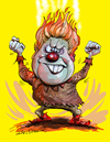 Cartoon: Heat Miser (small) by Ian Baker tagged animation,ian,baker,cartoon,cartoons,film,rankin,bass,horror,felix,francesca,sixties,funny,gag,illustration,puppets