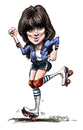 Cartoon: Linda Ronstadt (small) by Ian Baker tagged linda ronstadt music sexy seventies eagles roller skates rock ballads retro ian baker caricature cartoon portrait