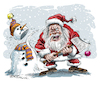 Cartoon: Madman Claus (small) by Ian Baker tagged santa,claus,paul,ehlers,ian,baker,cartoon,gag,caricature,father,christmas,madman,marz,horror,movie,film,snowman,snow,axe,el