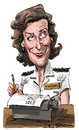 Cartoon: Miss Moneypenny (small) by Ian Baker tagged lois,maxwell,miss,moneypenny,james,bond,007,spies,movies,caricature,secretary,secret,service,mi6