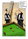 Cartoon: Paperhouse Greeting Card (small) by Ian Baker tagged greeting card snooker sports pool cue balls viagra