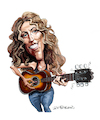 Cartoon: Sheryl Crow (small) by Ian Baker tagged sheryl,crow,music,musician,singer,writer,ian,baker,cartoon,caricature,rock,country,guitar,stage,live