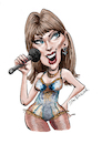 Cartoon: Taylor Swift (small) by Ian Baker tagged taylor,swift,american,usa,singer,music,stage,love,story,wildest,dreams,cruel,summer,ian,baker,cartoon,caricature,parody,spoof,satire,illustration,costume