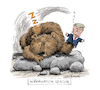 Cartoon: Trump and the Russian bear (small) by Ian Baker tagged donald,trump,putin,russian,russia,usa,uk,kremlin,moscow,orange,president,glove,puppet,control,parody,spoof,cartoon,cartoonist,illustration,ian,baker,political,politics,cave,wildlife,rocks,sleep,sleeping,far,right