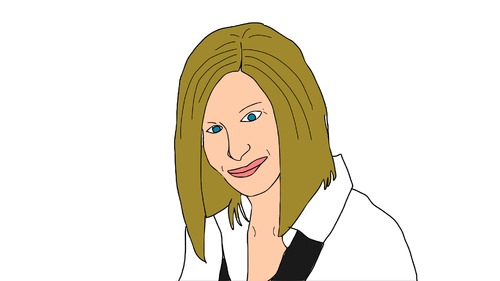 Cartoon: Barbra Streisand (medium) by gustavomchagas tagged streisand,barbra