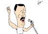 Cartoon: Freddie Mercury (small) by gustavomchagas tagged freddie,mercury,queen