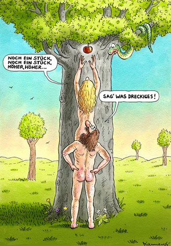 Cartoon: Adam und Eva (medium) by marian kamensky tagged adam,und,eva,bibel,religion,erotik,adam,und,eva,bibel,religion,erotik,sex
