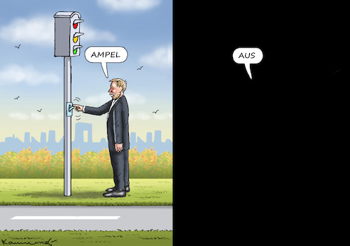 Cartoon: AMPEL-AUS  DAS WORT DES JAHRES (medium) by marian kamensky tagged ampel,aus,das,wort,des,jahres,lindner,fdp,ampel,aus,das,wort,des,jahres,lindner,fdp