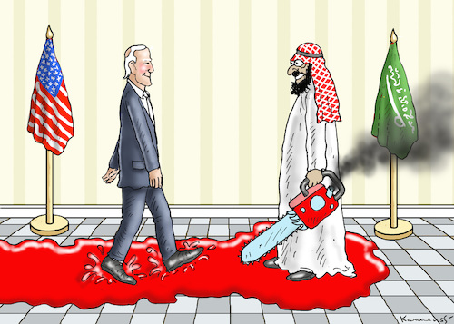 Cartoon: BIDEN IN SAUDI ARABIEN (medium) by marian kamensky tagged biden,in,saudi,arabien,biden,in,saudi,arabien