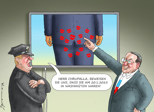 Cartoon: CHRUPALLA HAT ALIBI (medium) by marian kamensky tagged trump,lädt,xi,zur,inauguration,the,time,magazine,chrupalla,afd,faschismus,trump,lädt,xi,zur,inauguration,the,time,magazine,chrupalla,afd,faschismus