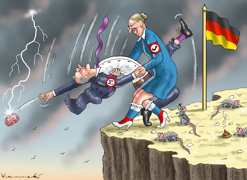 Cartoon: DIRTY DANCING MIT FRITZ UND ALIC (medium) by marian kamensky tagged fdp,spd,ampel,grüne,das,wirtschaftspapier,merz,scholz,pistorius,fdp,spd,ampel,grüne,das,wirtschaftspapier,merz,scholz,pistorius