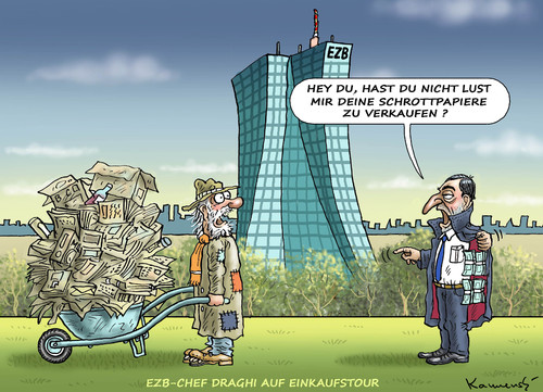 Cartoon: Draghi auf Einkaustour (medium) by marian kamensky tagged draghi,eu,finanzkrise,bankenüberflutung,ezb,ezb,bankenüberflutung,finanzkrise,eu,draghi