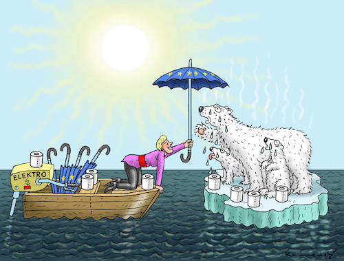 Cartoon: ELEKTROUSCHI (medium) by marian kamensky tagged klimawandel,erderwärmung,umweltzerstörung,klimawandel,erderwärmung,umweltzerstörung