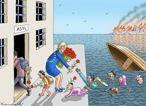 Cartoon: EU-ASYLREFORM (medium) by marian kamensky tagged eu,asylreform,eu,asylreform