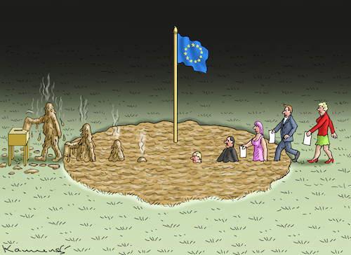 Cartoon: EU-WAHLEN (medium) by marian kamensky tagged eu,wahlen,afd,rechtsradikal,lügen,krah,korruption,spionage,eu,wahlen,afd,rechtsradikal,lügen,krah,korruption,spionage