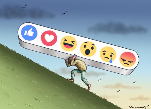 Cartoon: FACEBOOK USER (medium) by marian kamensky tagged facebook,user,smilies,facebook,user,smilies
