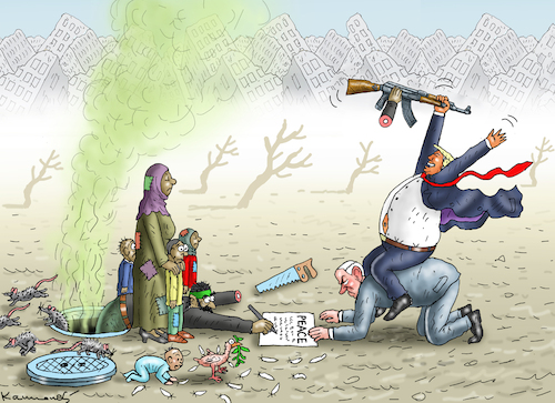 Cartoon: FRIEDEN IN NAHOST (medium) by marian kamensky tagged frieden,in,nahost,gaza,trump,netanyahu,frieden,in,nahost,gaza,trump,netanyahu