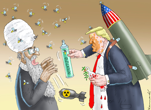 Cartoon: FRIEDENSBENGEL (medium) by marian kamensky tagged musk,trump,zuckerberg,bezos,felon,and,elon,in,panama,zölle,diktator,selenskyj,putin,ukraine,usa,china,iran,atomwaffen,handelskrieg,musk,trump,zuckerberg,bezos,felon,and,elon,in,panama,zölle,diktator,selenskyj,putin,ukraine,usa,china,iran,atomwaffen,handelskrieg