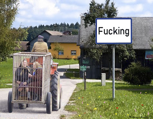 Cartoon: Fucking-real village in Austria (medium) by marian kamensky tagged schwarzes,österreich,austria,dating,humor