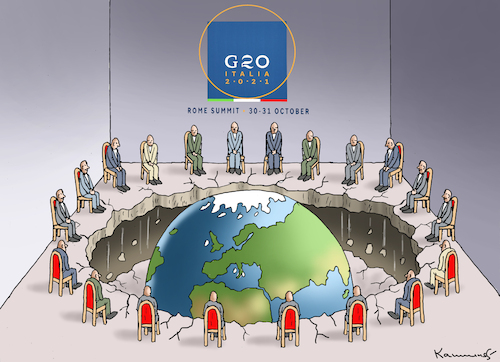 Cartoon: G 20 SUMMIT IN ROM (medium) by marian kamensky tagged 20,summit,in,rom,20,summit,in,rom