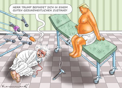 Cartoon: GESUNDHEITSCHECK (medium) by marian kamensky tagged the,project,freedom,after,one,day,iran,hormus,trump,gesundheitscheck,the,project,freedom,after,one,day,iran,hormus,trump,gesundheitscheck