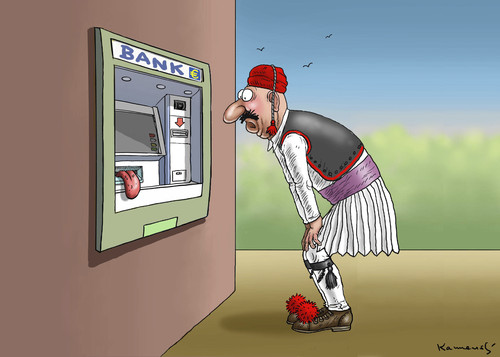Cartoon: Griechenbank (medium) by marian kamensky tagged alexis,tsipras,griechenland,rettungsschirm,eu,griechowestern,alexis,tsipras,griechenland,rettungsschirm,eu,griechowestern