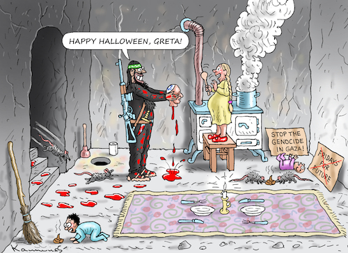 Cartoon: HAPPY HALLOWEEN (medium) by marian kamensky tagged hamas,greift,israel,an,happy,halloween,hamas,greift,israel,an,happy,halloween