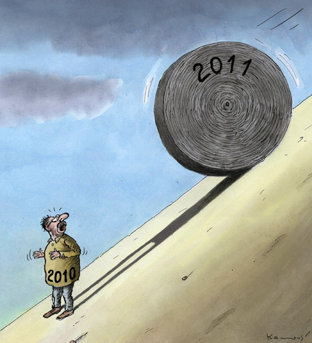 Cartoon: Happy New Year? (medium) by marian kamensky tagged humor,silvester,neujahr,2011