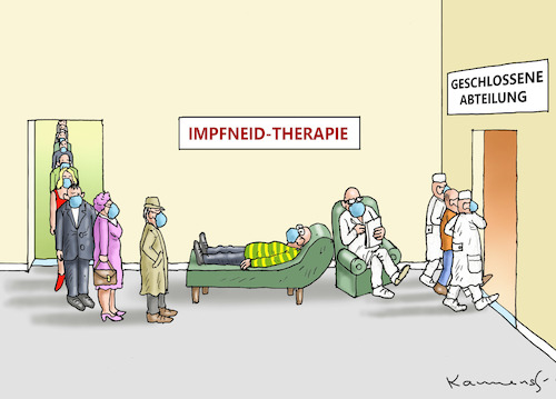 Cartoon: IMPFNEID-THERAPIE (medium) by marian kamensky tagged priorisierung,impfung,impfreihenfolge,priorisierung,impfung,impfreihenfolge