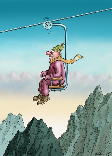 Cartoon: Impossible Possibility (medium) by marian kamensky tagged humor,lift,winter,schnee,ski,sport,sitzen