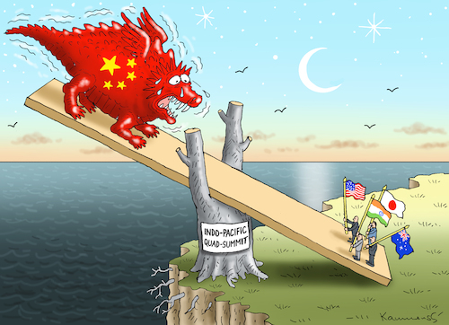 Cartoon: INDO-PACIFIC QUAD SUMMIT (medium) by marian kamensky tagged indo,pacific,quad,summit,indo,pacific,quad,summit