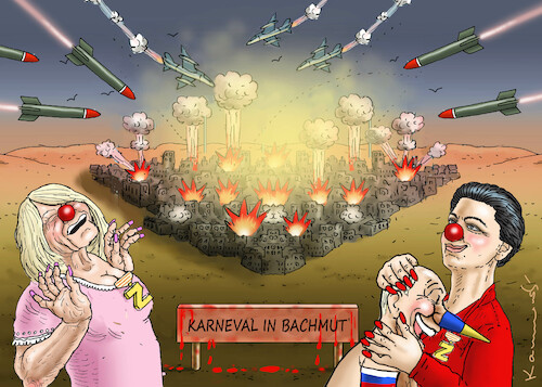 Cartoon: KARNEVAL IN BACHMUT (medium) by marian kamensky tagged karneval,in,bachmut,karneval,in,bachmut