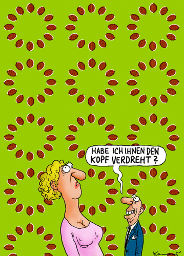 Cartoon: Kopfverdrehung (medium) by marian kamensky tagged humor,tapete,animation,liebe,verliebt