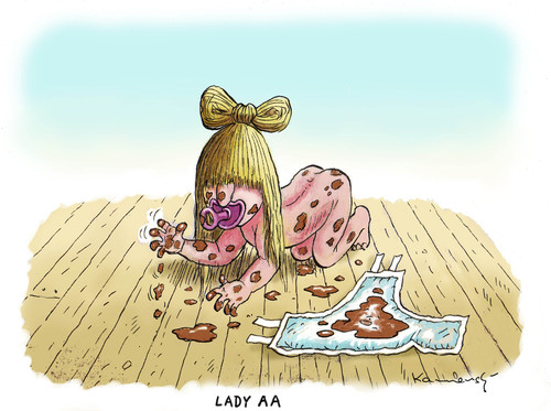 Cartoon: Lady AA (medium) by marian kamensky tagged lady,gaga,musik,pop,kultur,lady gaga,musik,pop,kultur,lady,gaga
