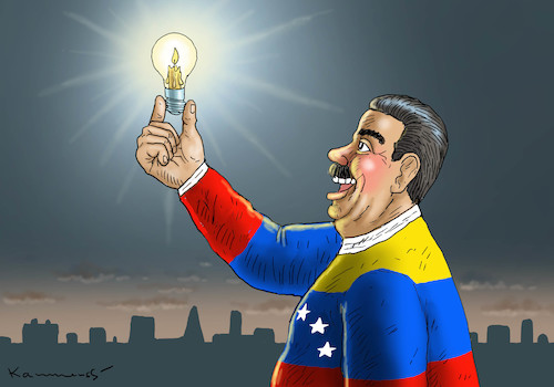 Cartoon: LICHT-GENIE MADURO (medium) by marian kamensky tagged venezuela,maduro,trump,putin,revolution,oil,industry,socialism,venezuela,maduro,trump,putin,revolution,oil,industry,socialism