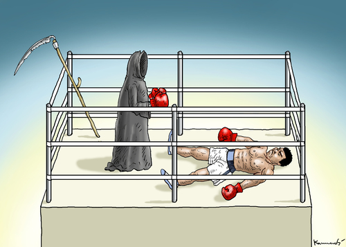 Cartoon: MUHAMMAD ALI (medium) by marian kamensky tagged muhammad,ali,muhammad,ali