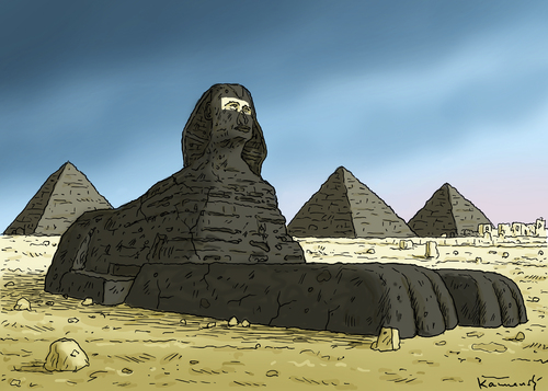 Cartoon: New Sharia Egyt (medium) by marian kamensky tagged neue,ägyptische,regierung,muslim,brüder,regierung,muslime,ägypten,brüder,sphinx