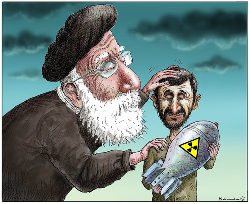 Cartoon: Nuclear Iran (medium) by marian kamensky tagged atomstreit,iran,ahmadinejad,religion,islam,terror,bedrohung,atombombe,totalitäre,regime,atomstreit,iran,ahmadinejad,religion,islam,terror,atombombe,regime