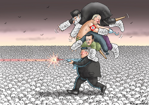 Cartoon: NUR NORDKOREA KÄMPFT NOCH (medium) by marian kamensky tagged hilfsbereite,hts,assad,syrien,putin,terror,nur,nordkorea,kämpft,noch,hilfsbereite,hts,assad,syrien,putin,terror,nur,nordkorea,kämpft,noch