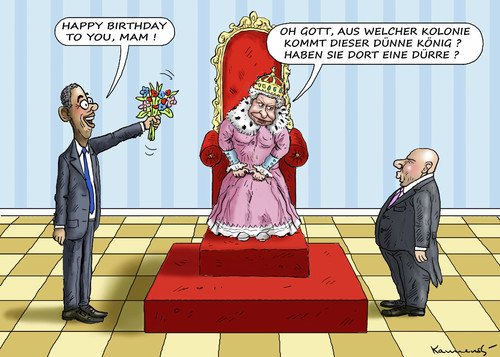 Cartoon: OBAMA BEI DER QUEEN (medium) by marian kamensky tagged obama,bei,der,queen,obama,bei,der,queen
