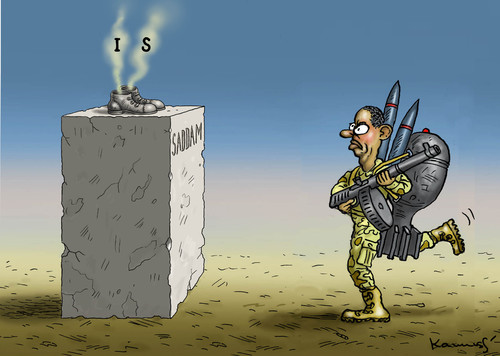 Cartoon: Obama vs IS (medium) by marian kamensky tagged irak,bagdad,iran,obama,bürgerkrieg,issis,islamisten,terrorismus,irak,bagdad,iran,obama,bürgerkrieg,issis,islamisten,terrorismus