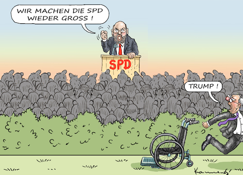 Cartoon: PANIKATTACKEN DER CDU (medium) by marian kamensky tagged schulzeffekt,martin,schulz,kanzlerkandidat,spd,schulzeffekt,martin,schulz,kanzlerkandidat,spd