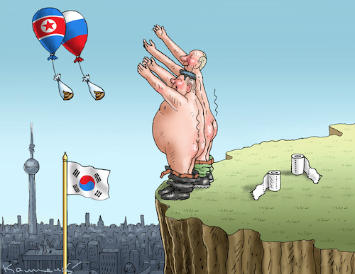 Cartoon: PUTIN IN NORDKOREA (medium) by marian kamensky tagged putin,in,nordkorea,putin,in,nordkorea