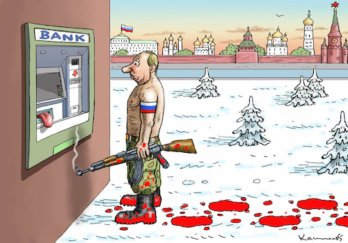Cartoon: PUTIN UND SWIFT (medium) by marian kamensky tagged putins,bescherung,ukraine,provokation,swift,nato,osterweiterung,putins,bescherung,ukraine,provokation,swift,nato,osterweiterung