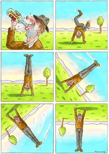 Cartoon: Schnapsidee (medium) by marian kamensky tagged humor,illustration,trinken,alkhohol,bier,alkoholiker