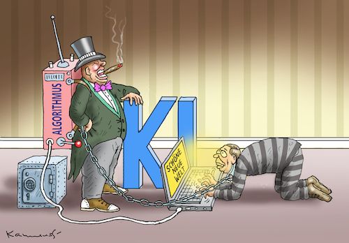Cartoon: SCHÖNE NEUE WELT (medium) by marian kamensky tagged schöne,neue,welt,ki,internet,schöne,neue,welt,ki,internet