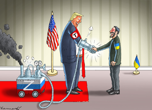 Cartoon: SELENSKYJ IN WASHINGTON (medium) by marian kamensky tagged musk,trump,zuckerberg,bezos,felon,and,elon,in,panama,zölle,diktator,selenskyj,putin,ukraine,usa,washington,musk,trump,zuckerberg,bezos,felon,and,elon,in,panama,zölle,diktator,selenskyj,putin,ukraine,usa,washington