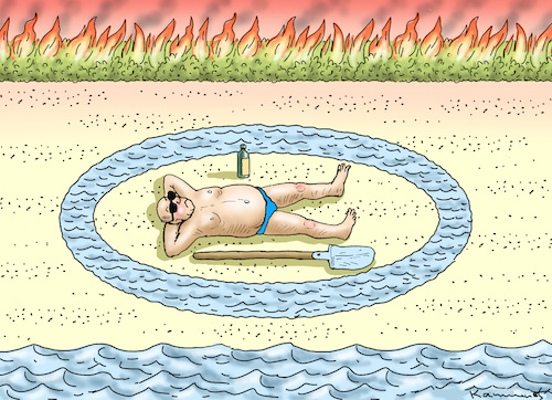 Cartoon: STRANDURLAUB (medium) by marian kamensky tagged sonnenbrand,hitzewelle,klimawandel,sonnenbrand,hitzewelle,klimawandel
